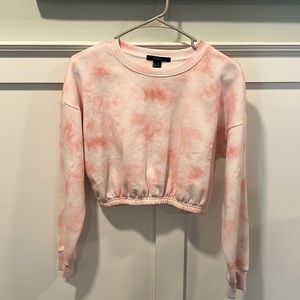 Forever 21 ruched cropped sweatshirt